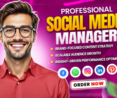 I will be your social media marketing manager and content creator